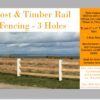 Fence Post with 3 holes for Timber rails - Image 2